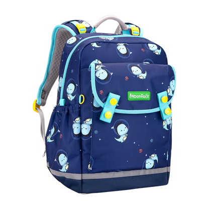 LSP103P School Bag - Meow Dino - Dark Blue