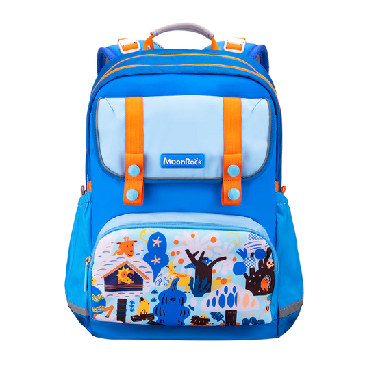 SP200P School Bag - Forest Game - Cerulean Blue