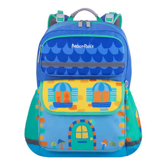 SS201P School Bag - Home Sweet Home - Blue