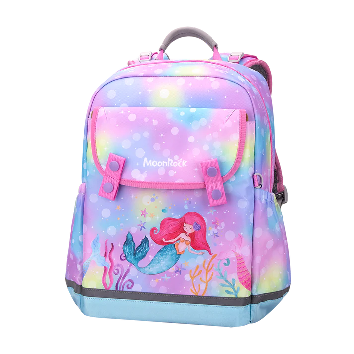 SS100P School Bag - Mermaid Party - Pink Green