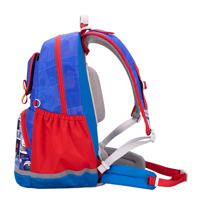 SS203P School Bag - Comic Sack - Blue Red