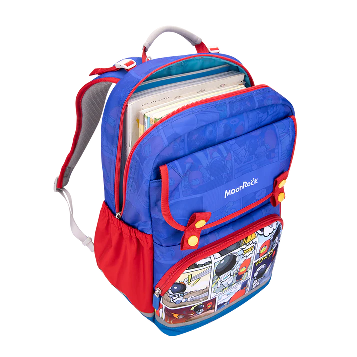 SS203P School Bag - Comic Sack - Blue Red