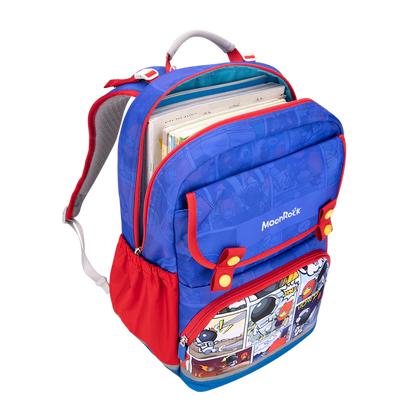 SS203P School Bag - Comic Sack - Blue Red