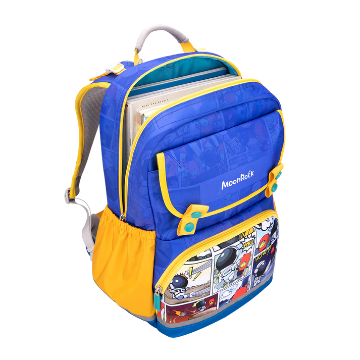 SS203P School Bag - Comic Sack - Blue Yellow