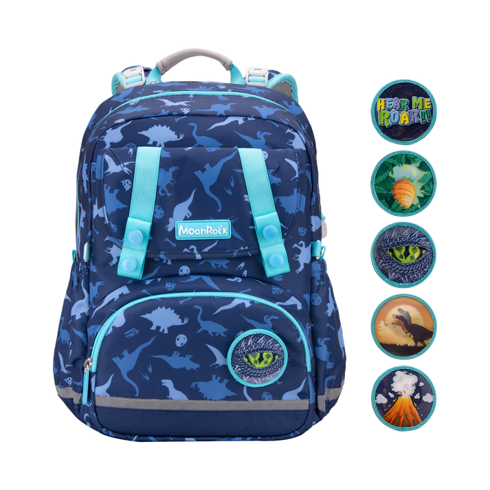 SP101P School Bag - Jurassic Adventure - Dark Blue