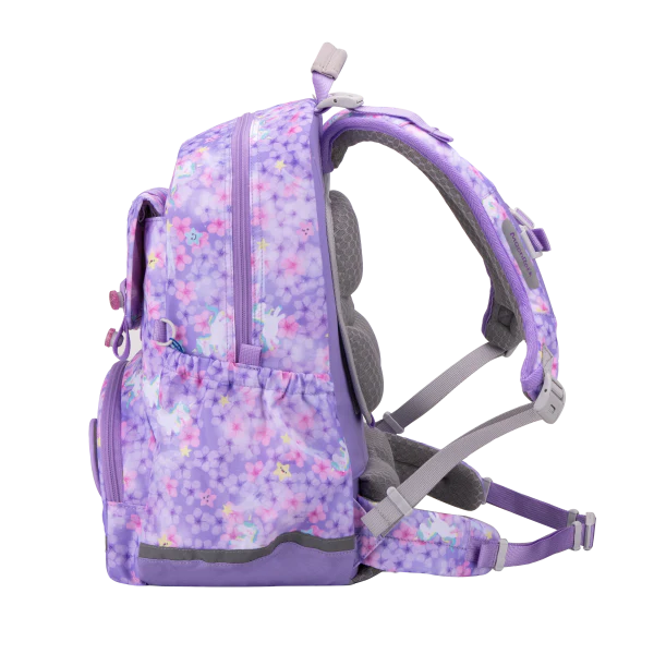 SP101P School Bag - Flower Unicorn - Purple